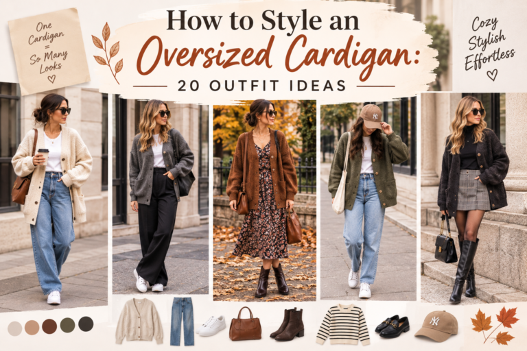 How to Style an Oversized Cardigan: 20 Outfit Ideas