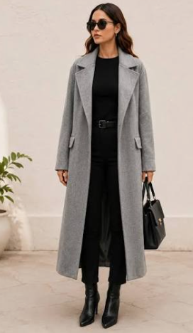 Cozy neutral winter capsule wardrobe with sweaters, jeans, and boots
Chic winter outfit with wool coat, turtleneck, jeans, and ankle boots
Minimalist winter wardrobe essentials arranged in neutral colors
Stylish 2026 winter outfit ideas with coats, knitwear, trousers, and boots